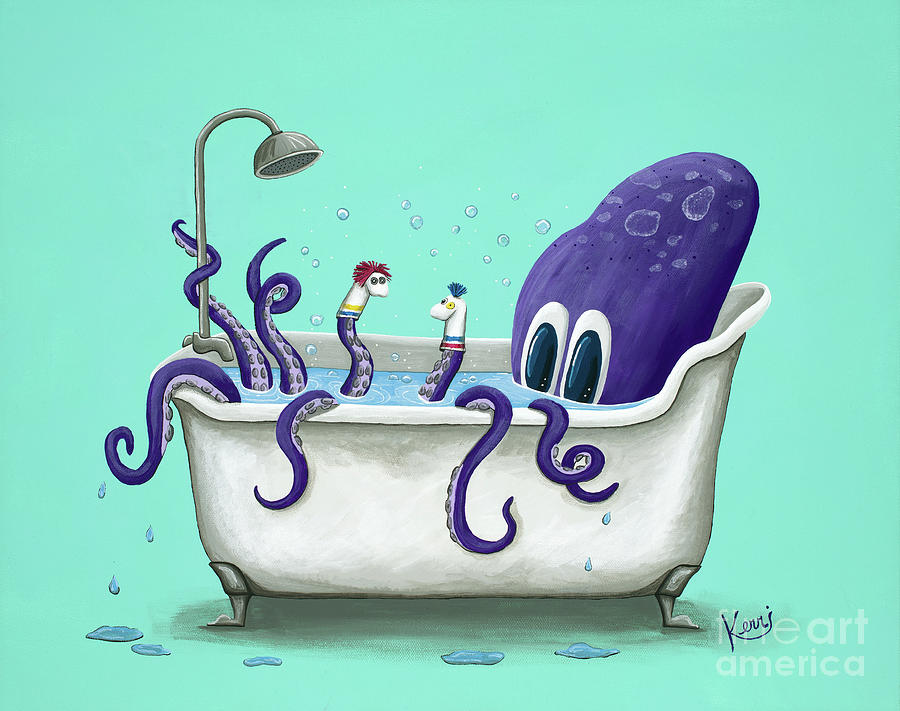 Octopus Painting - Sock-topus by Kerri Sewolt