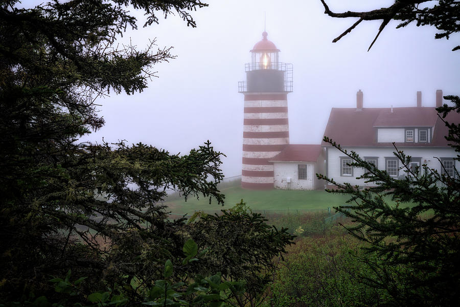 Lighthouse Photograph - Socked In By Fog by Rick Berk