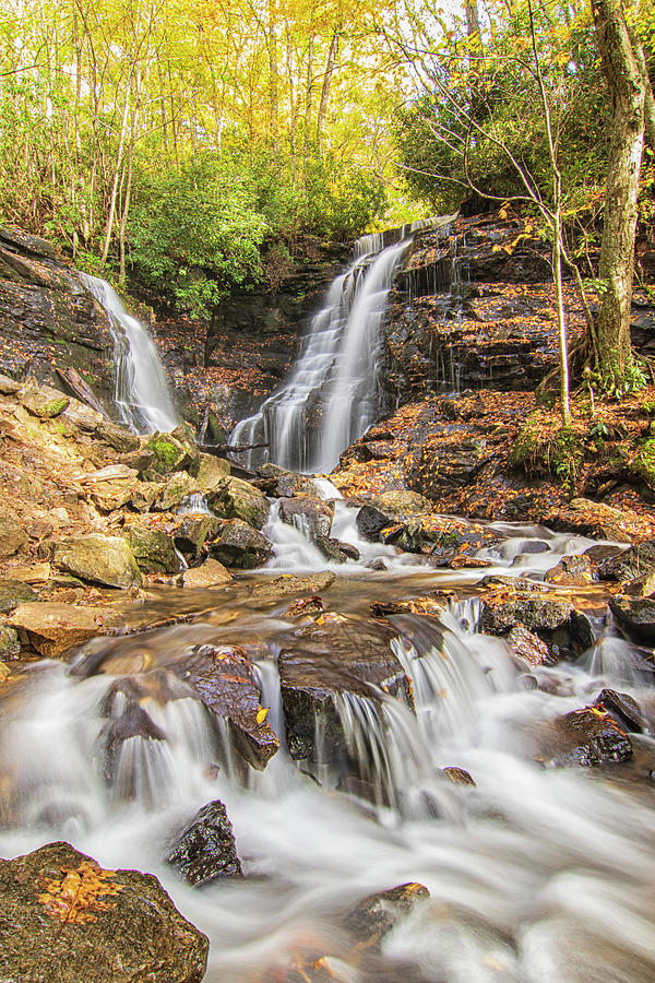 Soco Falls - Cherokee Indian Reservation - Western NC Photograph by Bob Decker
