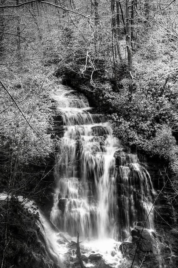 Soco Falls in Black and White Photograph by Carol Montoya