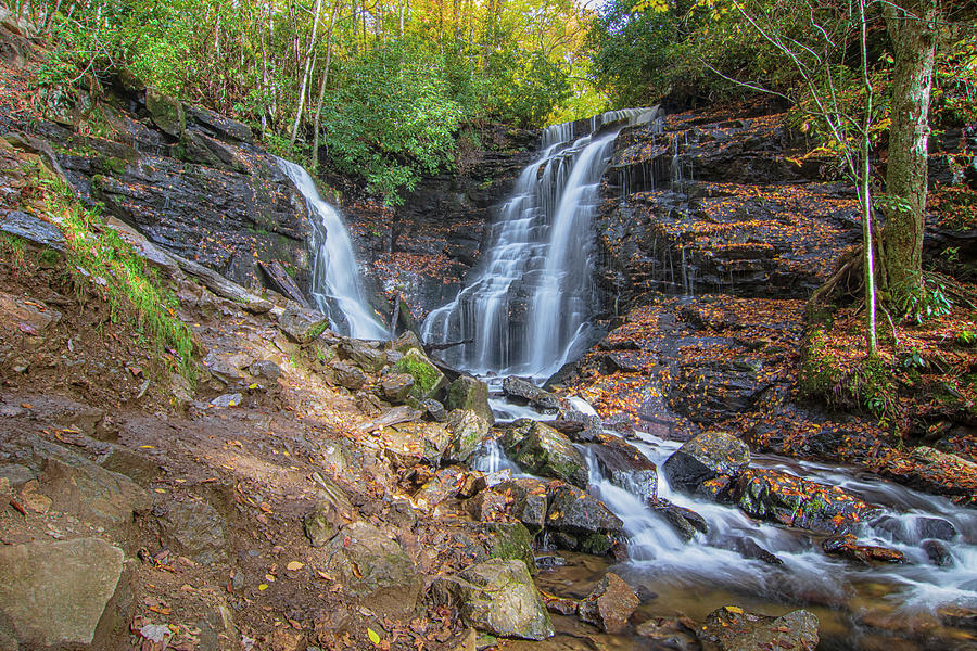 Soco Falls -  Near Blue Ridge Parkway Photograph by Bob Decker
