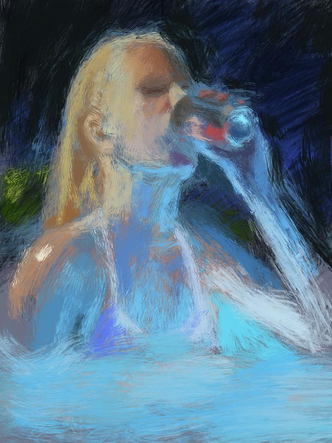 Soda In The Pool Painting by Larry Whitler