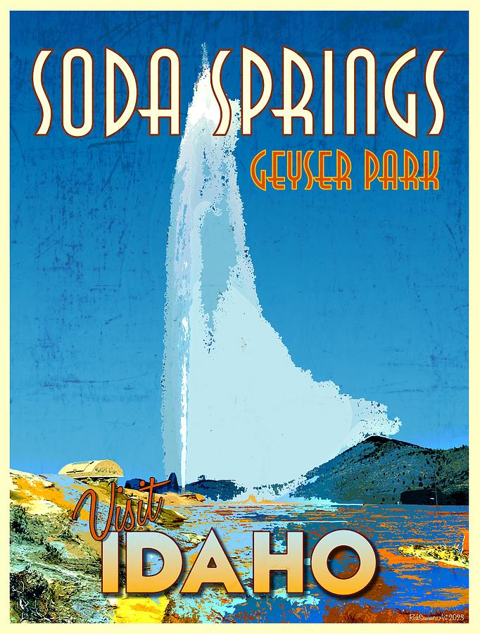 Soda Springs, Idaho Travel Poster Digital Art by Rich Summers - Fine 