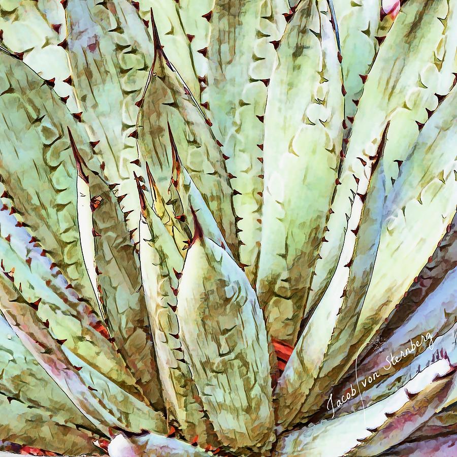 Soft Agave Watercolor Painting