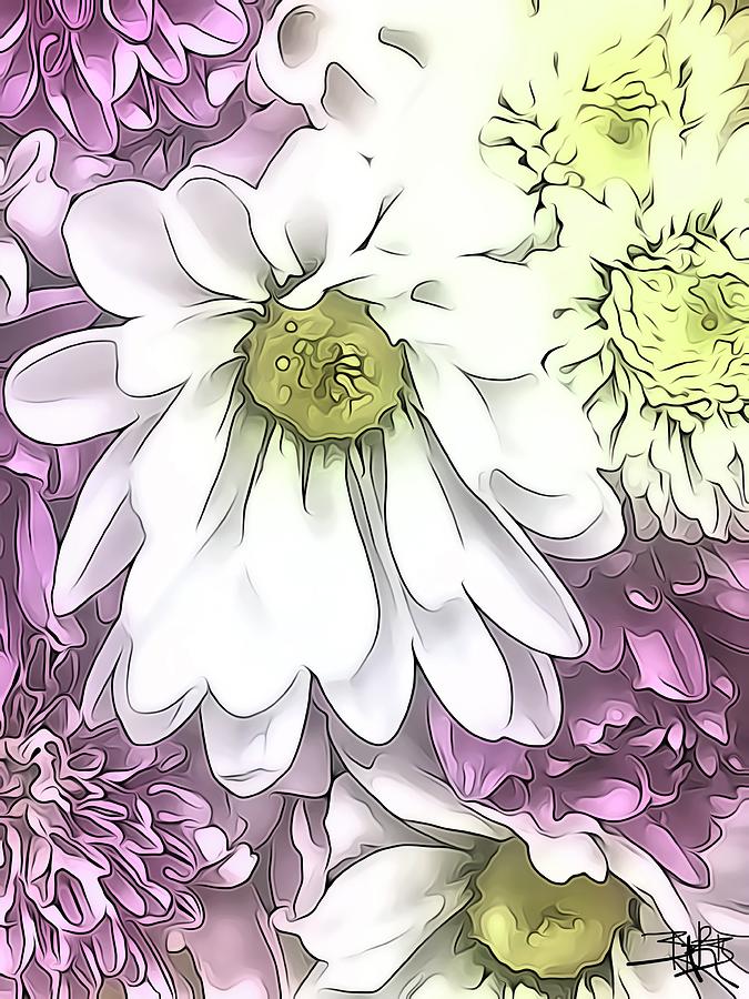 Soft and Delicate Flowers Digital Art by Barbara Tristan
