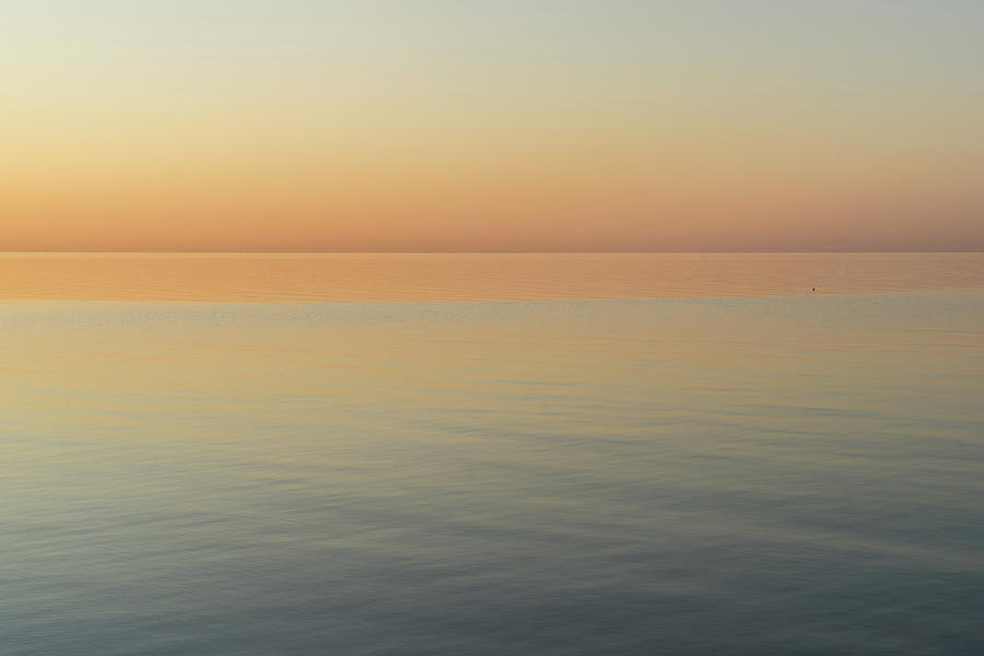 Soft Breeze Ombre - Minimalist Waterscape with Nuanced Colors Photograph by Georgia Mizuleva