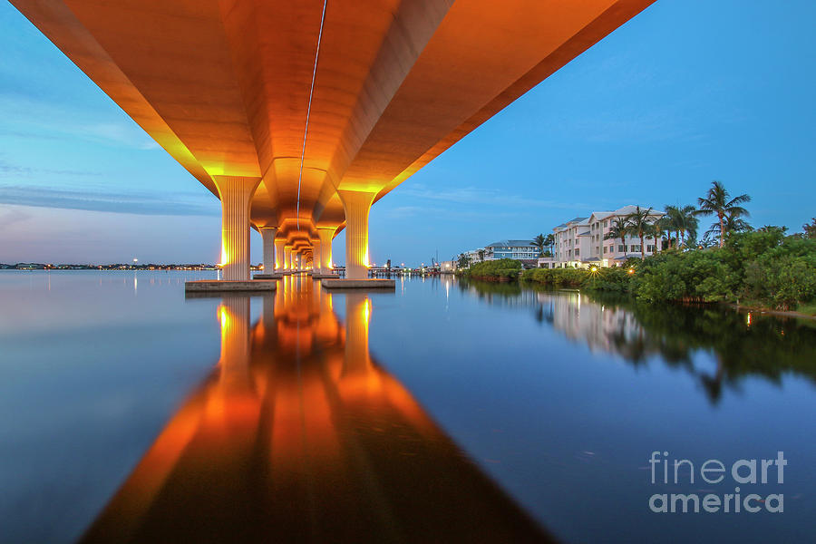 Soft Bridge Reflection Photograph by Tom Claud