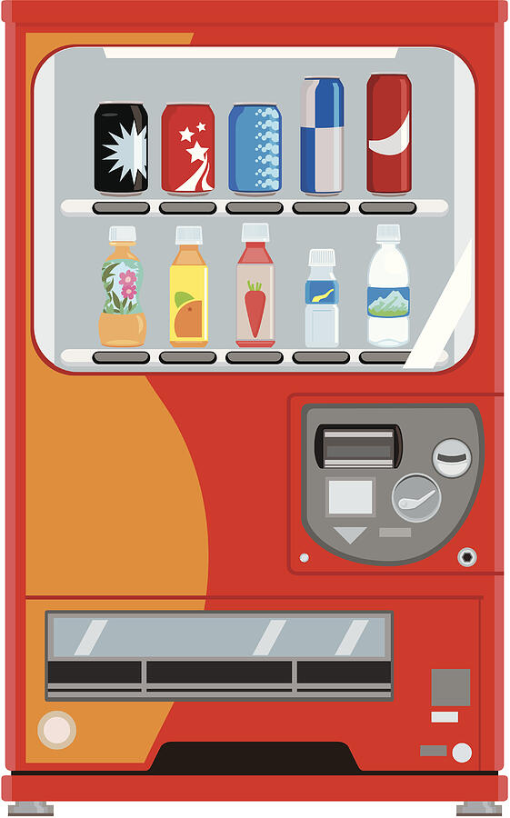 Soft Drinks Vending Machine Drawing by Sonicken