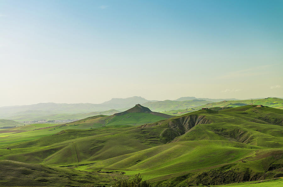 Soft green hills, Sicily Photograph by Mirko Chessari