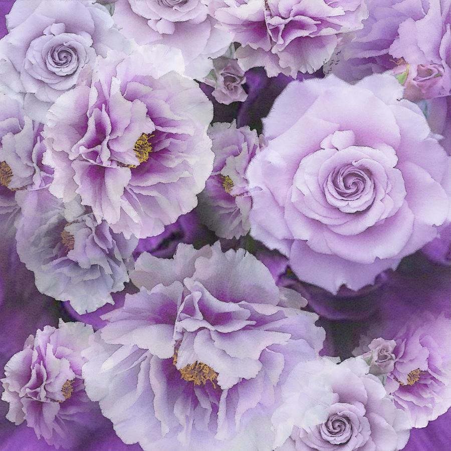 Soft Lavender Botanical Garden Digital Art by Isabella Zietsman