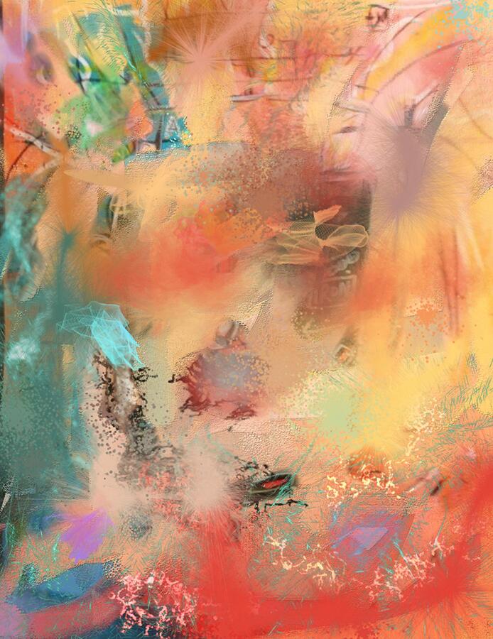 Soft Orange Painting by Sonja Kraft