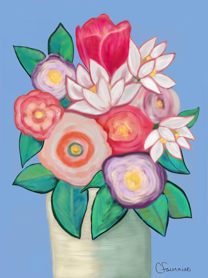 Soft Petals Painting by Christine Fournier
