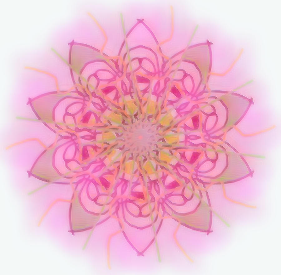 Soft Pink Abstract Digital Art by Cathy Anderson