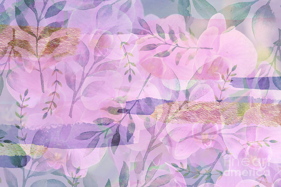 Soft Pink And Purple Botanical Photograph