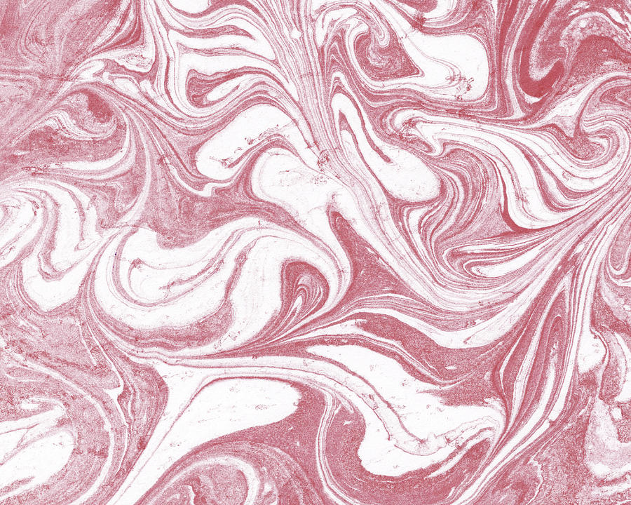 Soft Pink Marble Watercolor Stone Collection IIi Painting