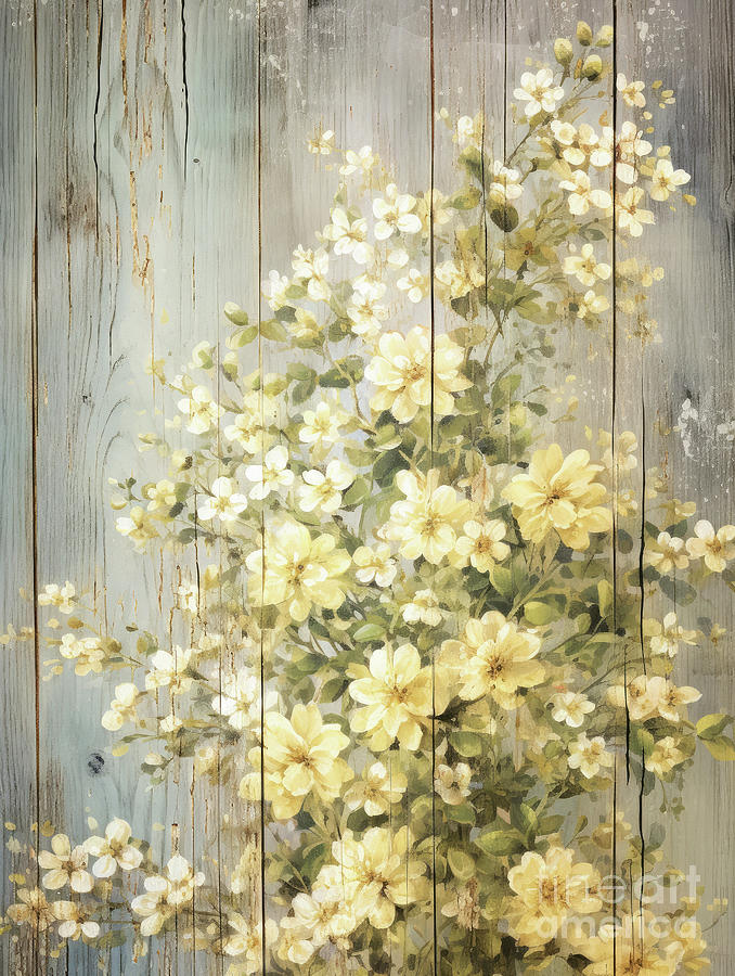 Soft Yellow Petals Painting by Tina LeCour