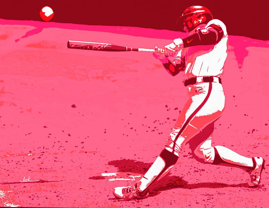 Softball Homerun Painting by Jack Bunds Fine Art America