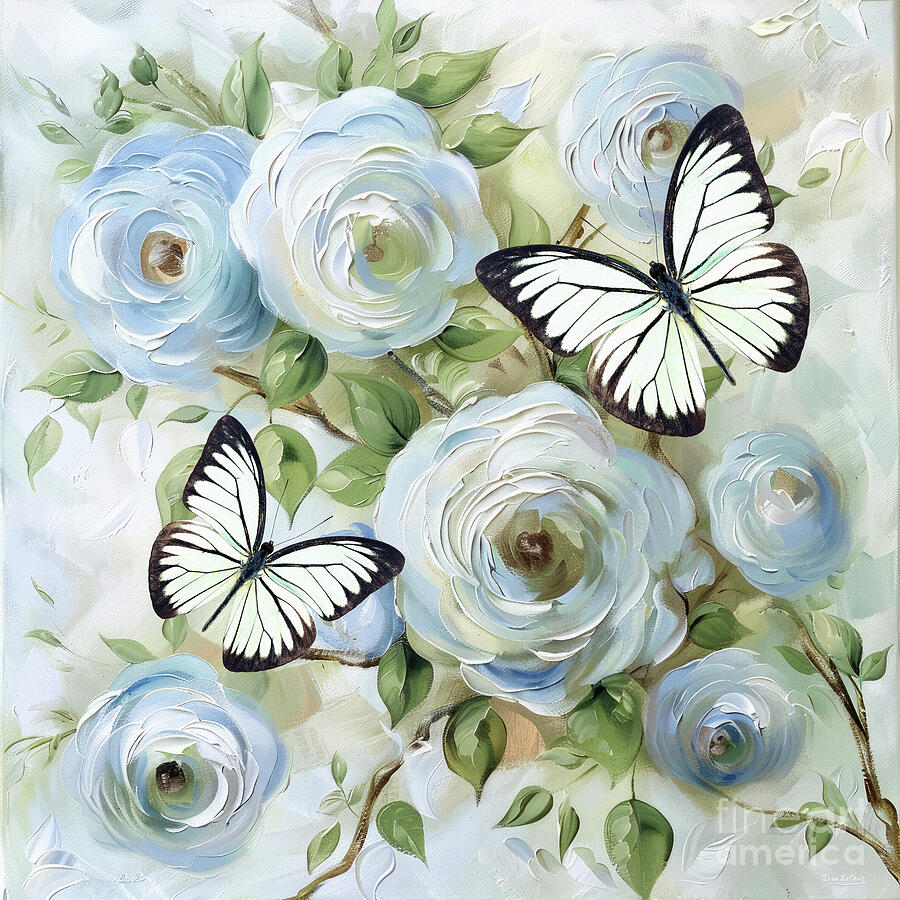 Rose Painting - Softly Fluttering by Tina LeCour