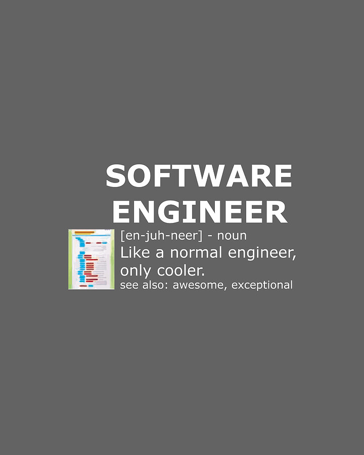 Software Engineer Definition Funny Engineer s For Men Engineer Digital Art by Bella Tyrell