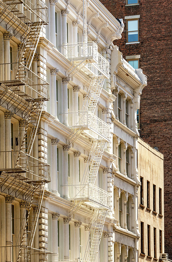 Soho Fire Escapes, Vertical Photograph by Marcy Wielfaert