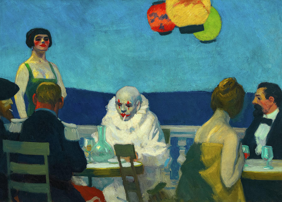 Edward Hopper Painting - Soir Bleu, Detail by Edward Hopper