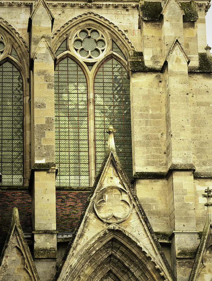 Soissons Cathedral Windows Photograph by Nadalyn Larsen