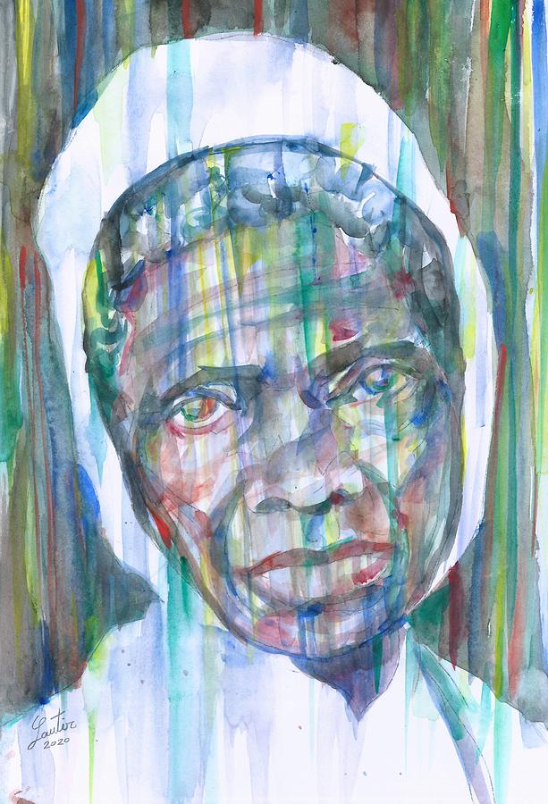 SOJOURNER TRUTH watercolor portrait.1 Painting by Fabrizio Cassetta