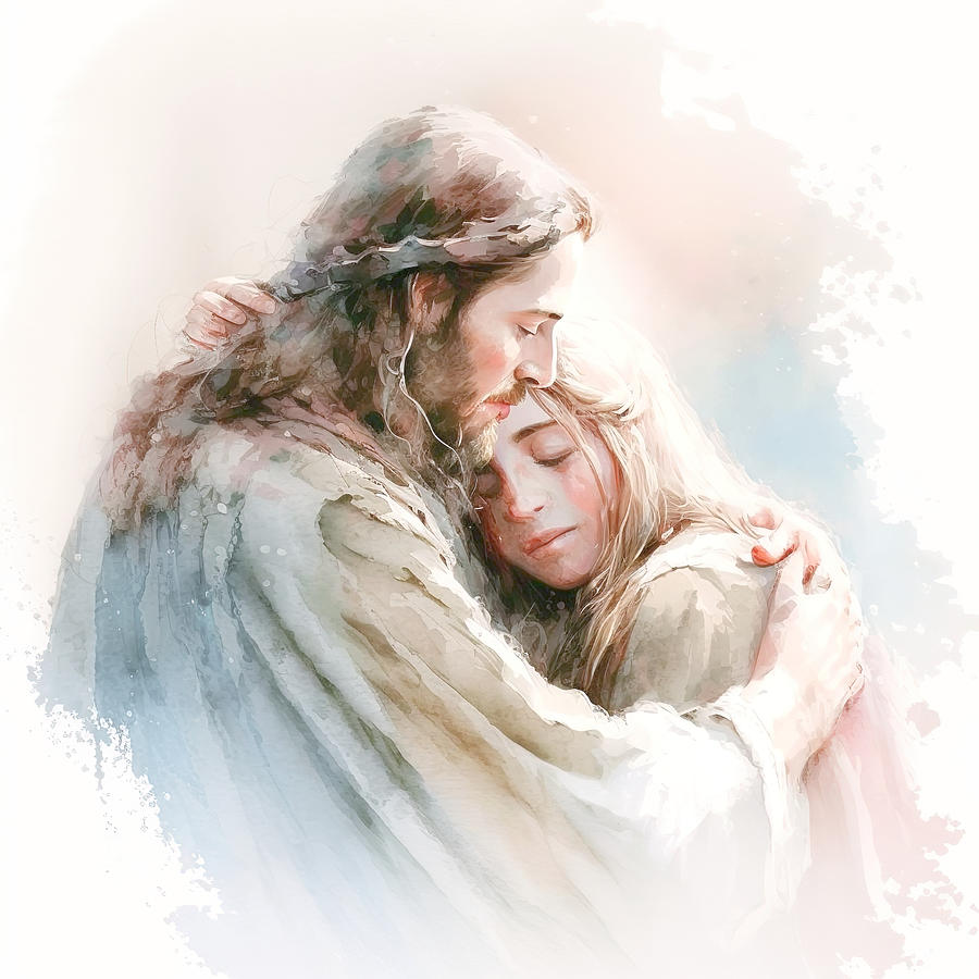 Solace in Jesus' Arms Digital Art by Marcelo Bento - Fine Art America