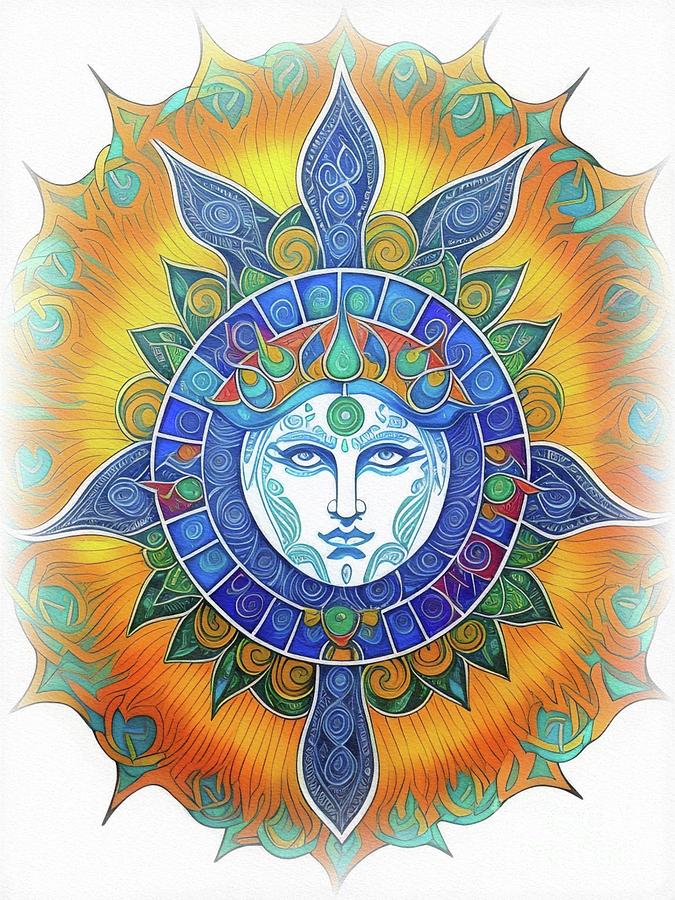 Solar Deity Painting by Sarah Kirk - Fine Art America