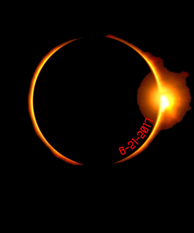 Solar Eclipse 2017 Digital Art by Flippin Sweet Gear
