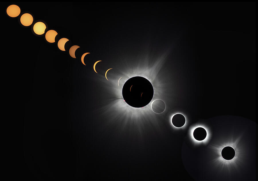 Solar Eclipse 2024 Sequence 2 Photograph by John Meader - Pixels