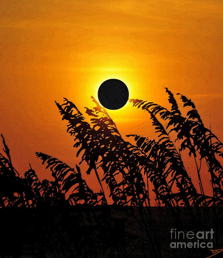 Solar eclipse  Mixed Media by David Lee Thompson