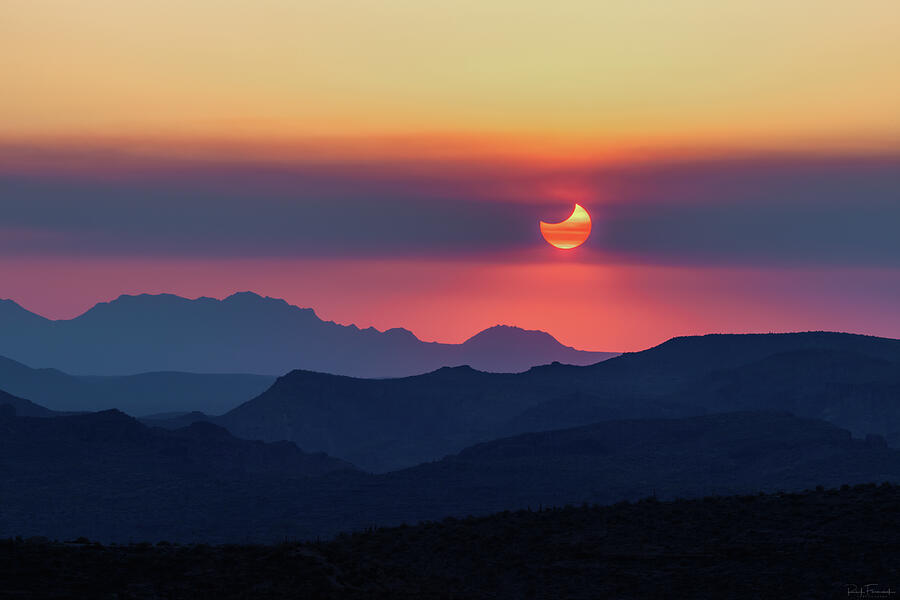 Desert Solar Eclipse Photograph by Rick Furmanek