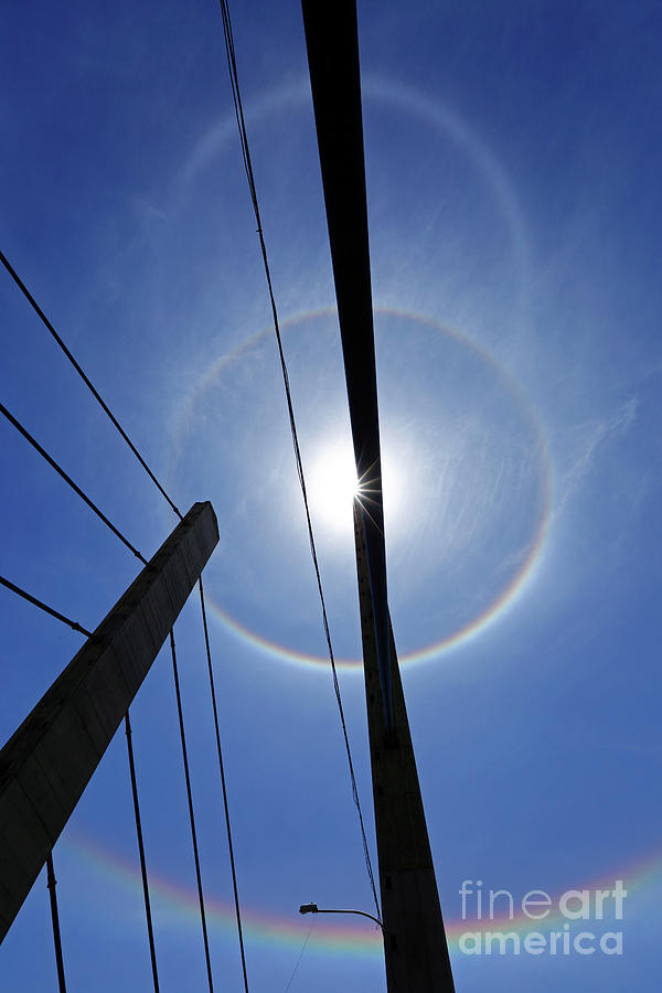 Solar halos display La Paz Bolivia Photograph by James Brunker