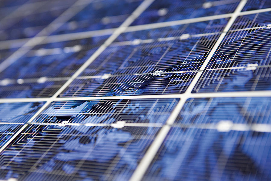 Solar panel, extreme close-up Photograph by PhotoAlto/James Hardy