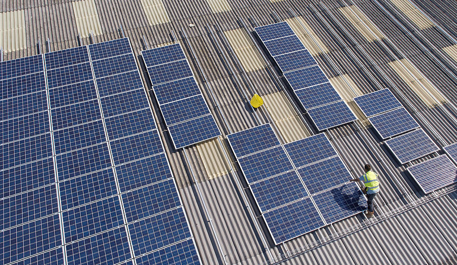 Solar Panel Installation Photograph by The Creative Drone