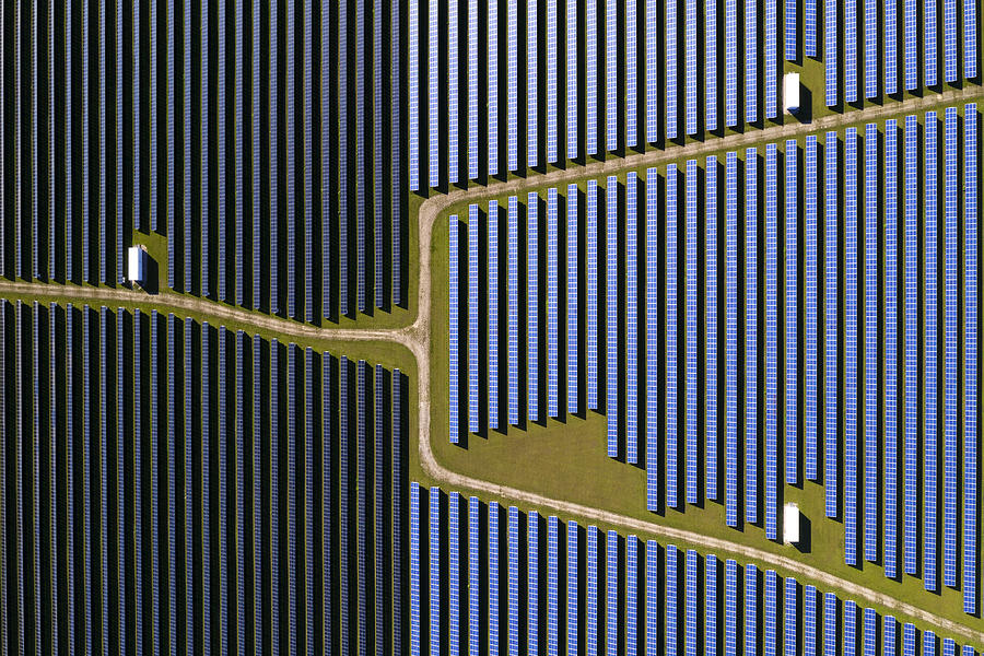 Solar Power Station, Aerial View Photograph by Bim