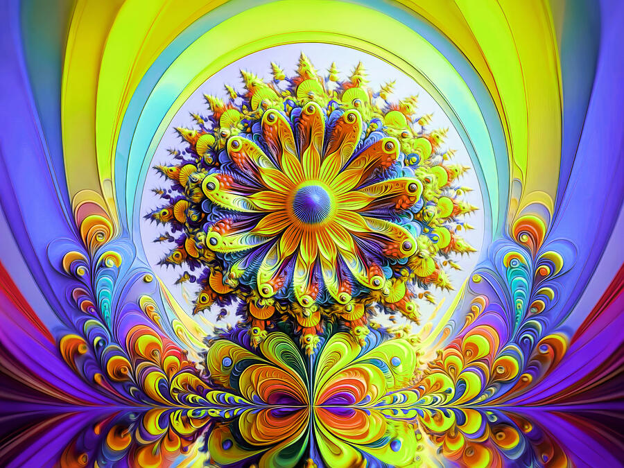 Solar Sunflower Digital Art by Bill And Linda Tiepelman