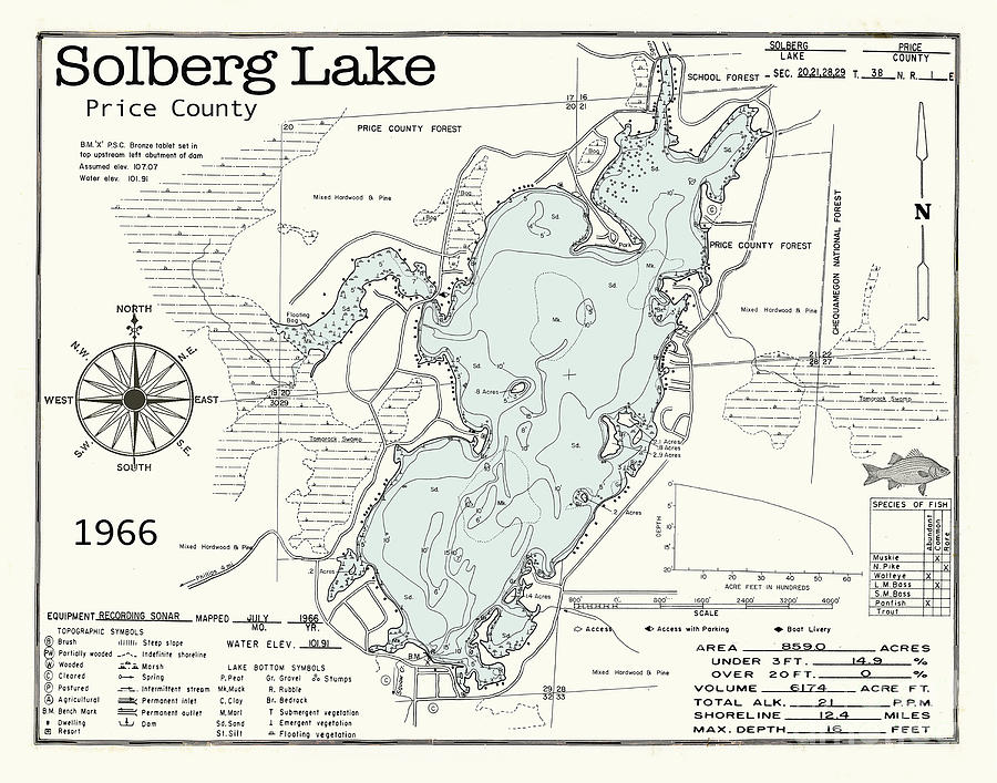 Solberg Lake Wisconsin Digital Art by Jean Plout - Fine Art America
