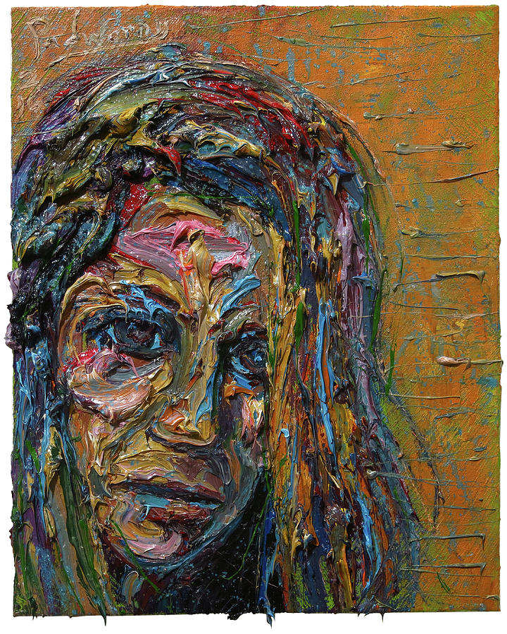 SOLD- Buy Original-Face Portrait Painting-Expressionist Oil Painting ...