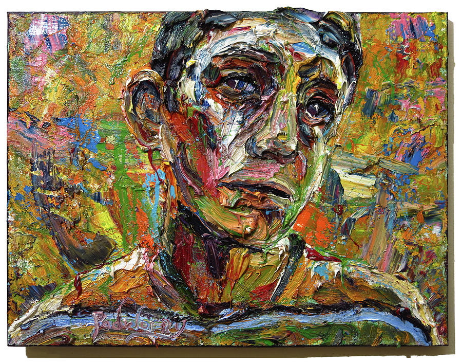 SOLD- Buy Original Hand Painted Expressionism-Male face Realist Oil ...