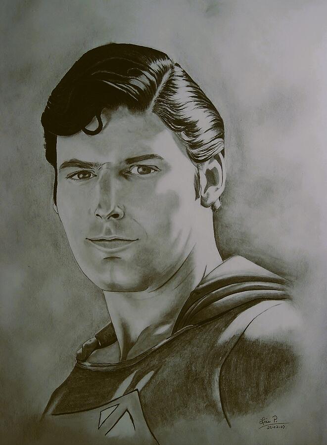 Sold Superman Drawing by Lise PICHE - Fine Art America