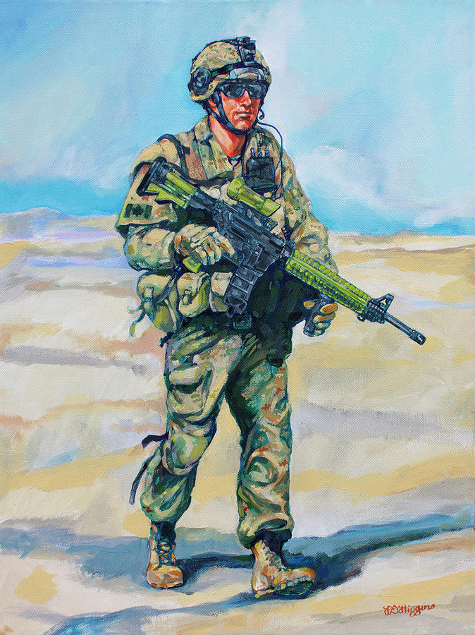 Soldier Painting by Derrick Higgins