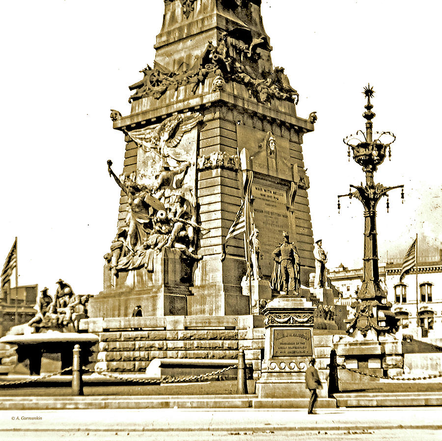 Soldiers and Sailors Monument, Indianapolis, Indiana, c. 1915 Photograph by A Macarthur Gurmankin