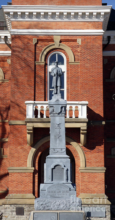 Soldiers and Sailors Statue at Fulton County Courthouse Wauseon Ohio 0104 Photograph by Jack Schultz
