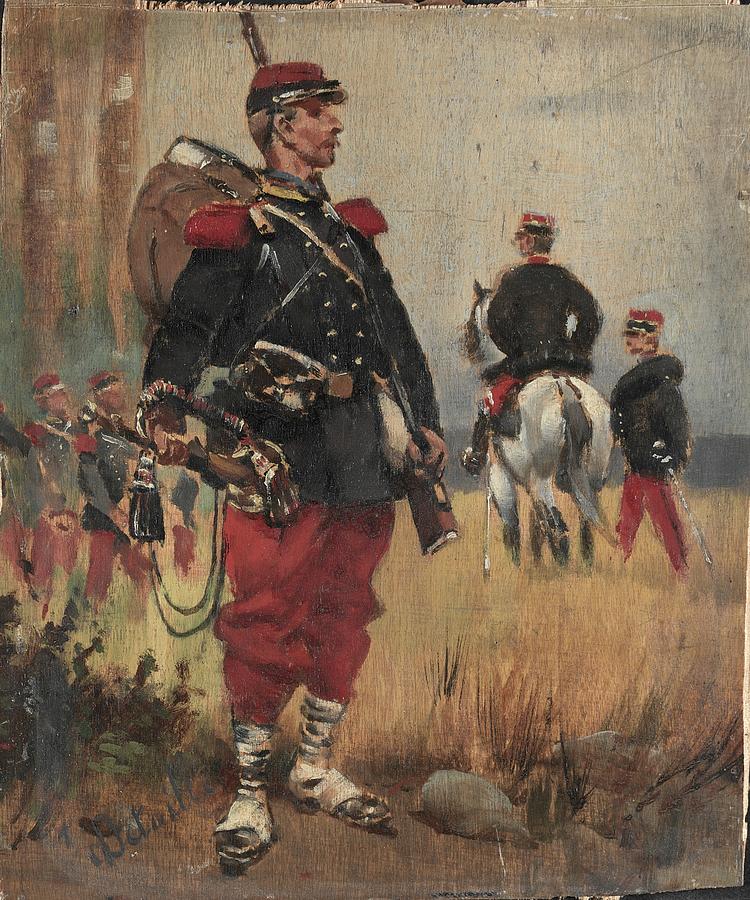 Soldiers c. 1892 Edouard Detaille Painting by MotionAge Designs - Fine ...