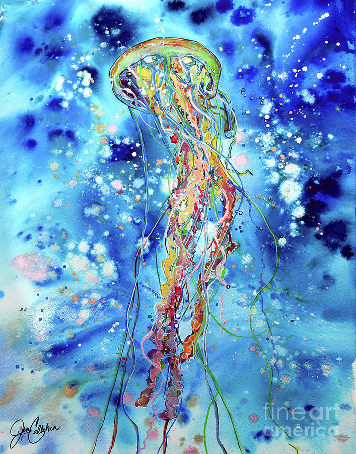 Sole Jelly Jellyfish painting by Jen Callahan Painting by Jen Callahan ...