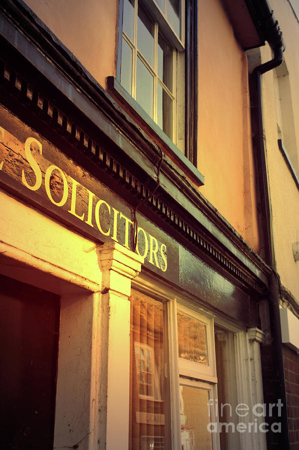 Architecture Photograph - Solicitor office sign by Tom Gowanlock