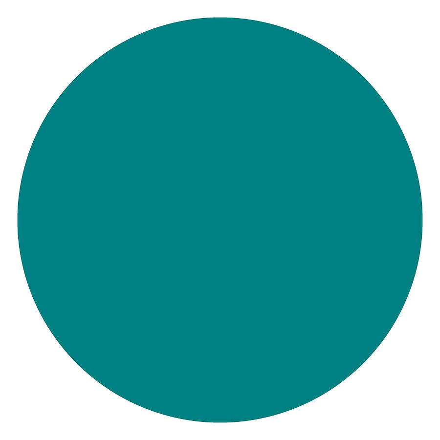 Solid Teal Circle Digital Art by Bill Swartwout