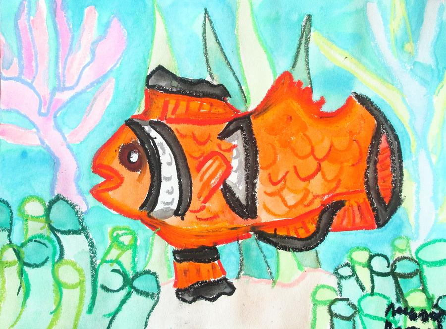 Solitary Clownfish Painting by Maggie Russell - Fine Art America